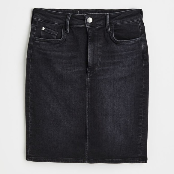 Adjusted black jeans skirt - Picture 1 of 5